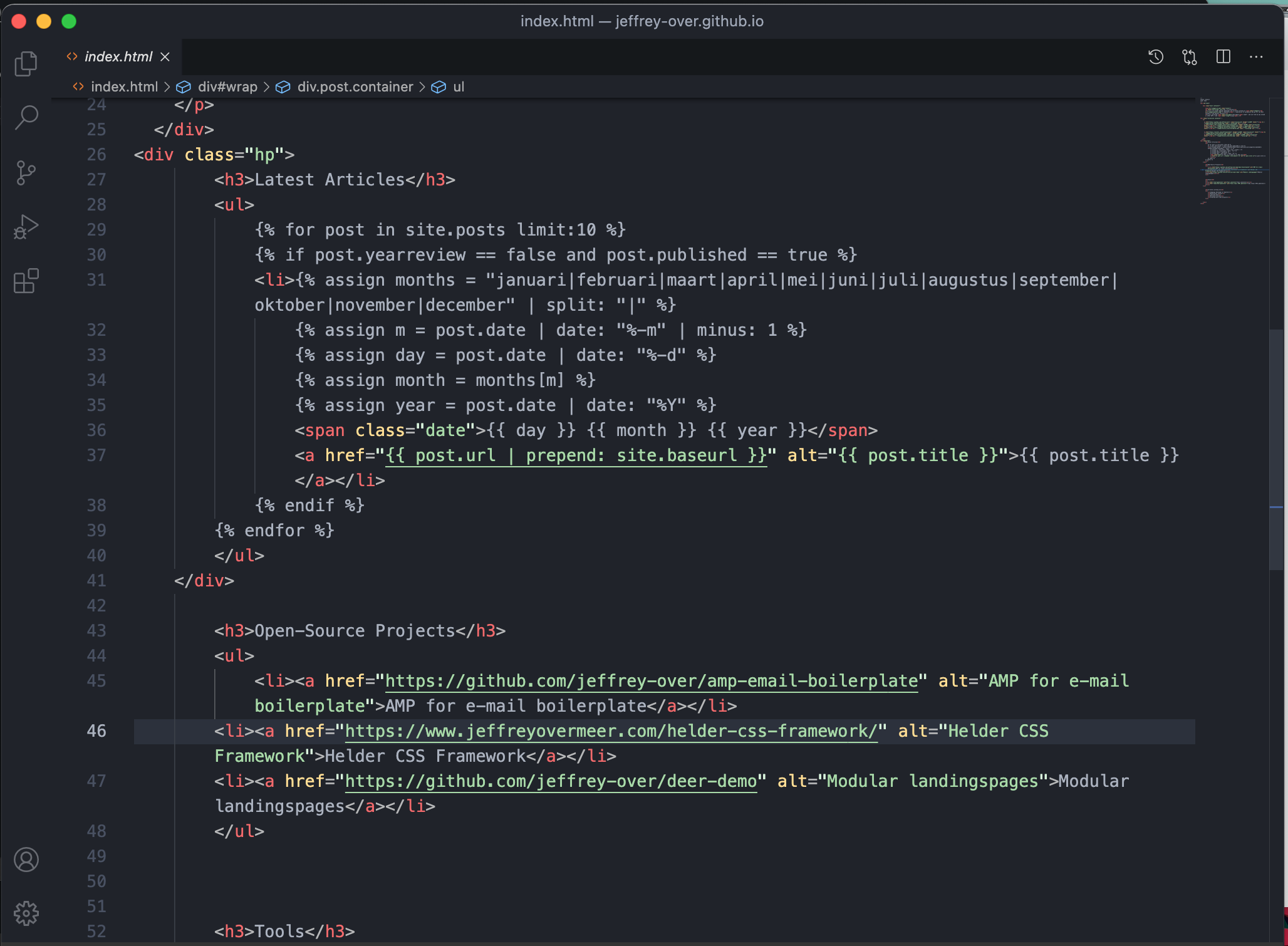 Screenshot HTML